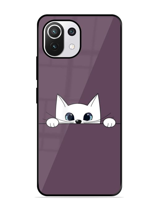 Peek-A-Boo Kitty Glossy Soft Edge Case for Xiaomi Mi 11 Lite Ne (5G) Chachhi