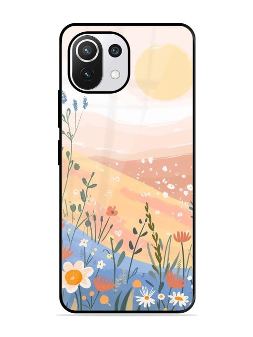 Golden Hour Blooms Glossy Soft Edge Case for Xiaomi Mi 11 Lite Ne (5G) Chachhi