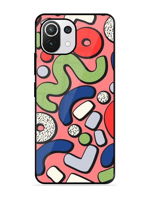 Groovy Geometric Shapes Glossy Soft Edge Case for Xiaomi Mi 11 Lite Ne (5G) Chachhi