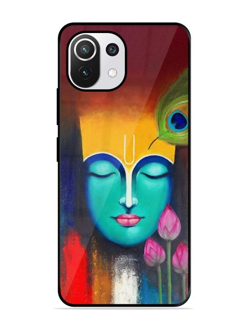 Divine Tranquility: The Face Of Krishna Glossy Soft Edge Case for Xiaomi Mi 11 Lite Ne (5G) Chachhi