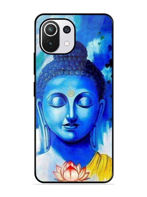 Serene Buddha With Lotus Glossy Soft Edge Case for Xiaomi Mi 11 Lite Ne (5G) Chachhi