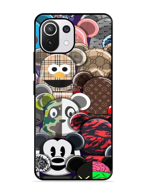 Streetwear Bearbrick Extravaganza Glossy Soft Edge Case for Xiaomi Mi 11 Lite Ne (5G) Chachhi