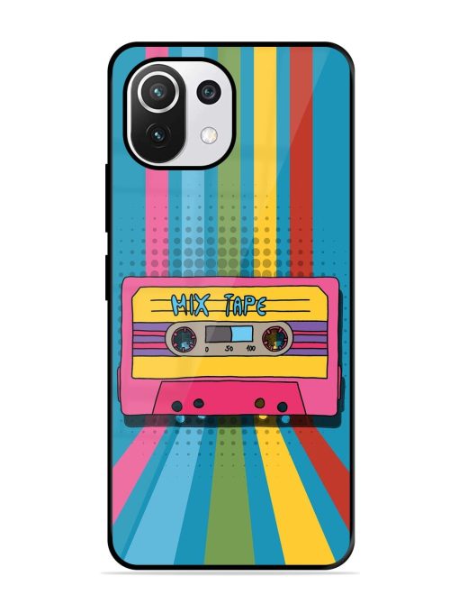 Retro Cassette Tapes Glossy Soft Edge Case for Xiaomi Mi 11 Lite Ne (5G) Chachhi