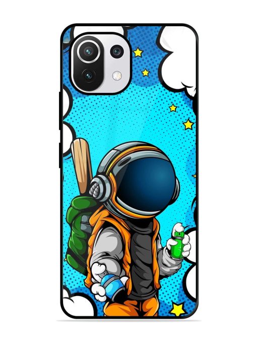 Space Graffiti Artist Glossy Soft Edge Case for Xiaomi Mi 11 Lite Ne (5G) Chachhi