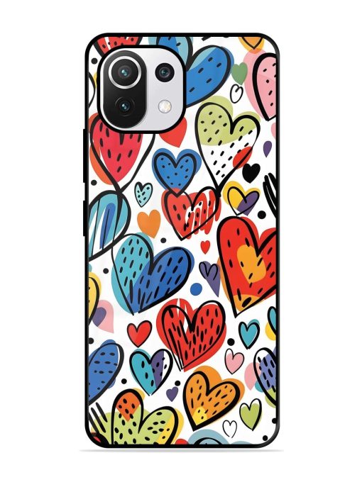 Heartfelt Harmony Glossy Soft Edge Case for Xiaomi Mi 11 Lite Ne (5G) Chachhi