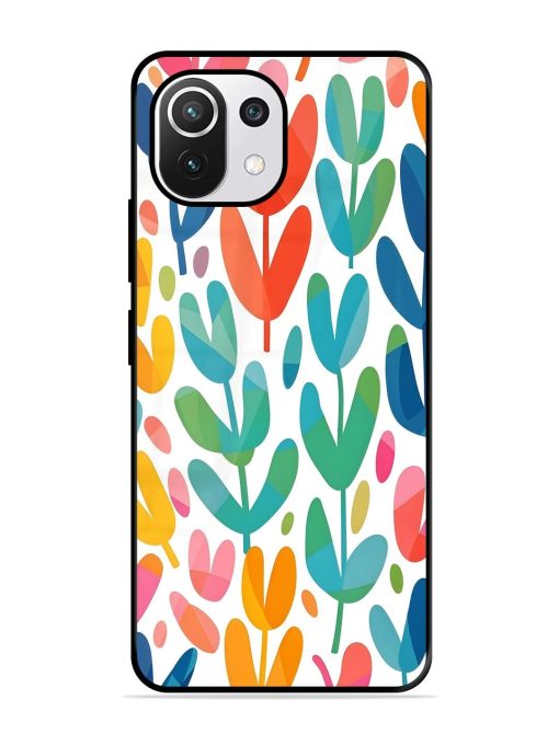 Rainbow Of Blooms Glossy Soft Edge Case for Xiaomi Mi 11 Lite Ne (5G) Chachhi