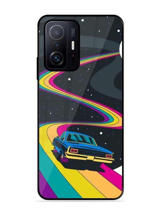 Rainbow Road Glossy Soft Edge Case for Xiaomi Mi 11T Pro (5G) Chachhi