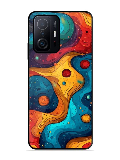 Cosmic Swirl Glossy Soft Edge Case for Xiaomi Mi 11T Pro (5G) Chachhi