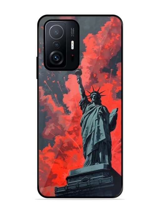 Lady Liberty'S Firework Finale Glossy Soft Edge Case for Xiaomi Mi 11T Pro (5G) Chachhi