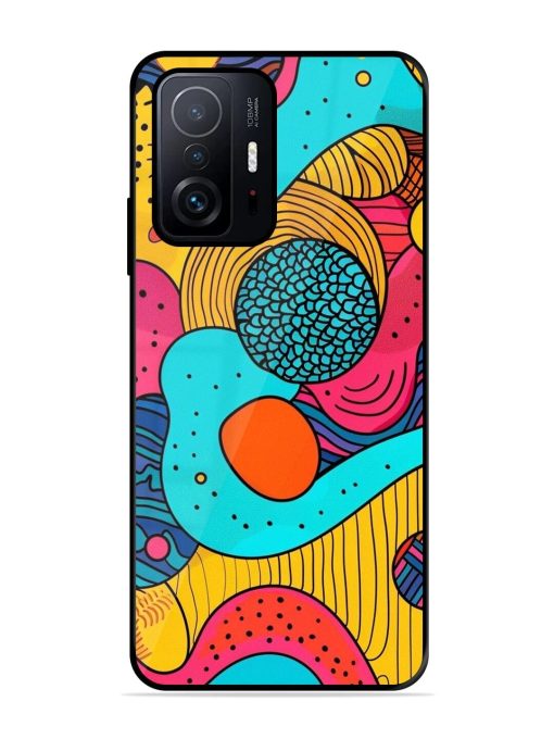 Psychedelic Patterns Glossy Soft Edge Case for Xiaomi Mi 11T Pro (5G) Chachhi