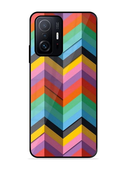 Colorful Zigzag Glossy Soft Edge Case for Xiaomi Mi 11T Pro (5G) Chachhi