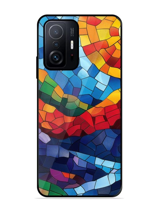 Mosaic Sunset Glossy Soft Edge Case for Xiaomi Mi 11T Pro (5G) Chachhi