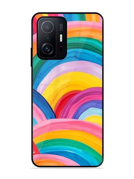 Rainbow Cascade Glossy Soft Edge Case for Xiaomi Mi 11T Pro (5G) Chachhi