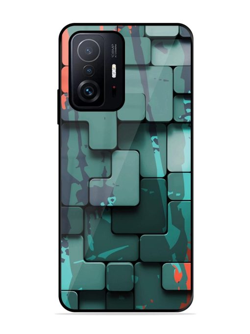 Abstract Geometric Mosaic Glossy Soft Edge Case for Xiaomi Mi 11T Pro (5G) Chachhi