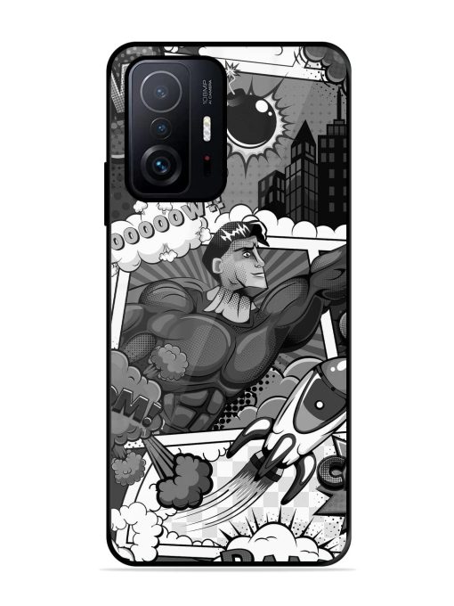 Comic Book Chaos Glossy Soft Edge Case for Xiaomi Mi 11T Pro (5G) Chachhi