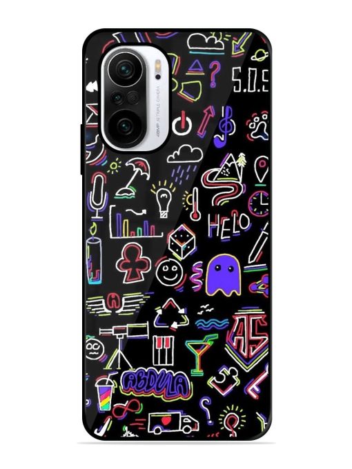 Neon Doodle Glossy Soft Edge Case for Xiaomi Mi 11X (5G) Chachhi