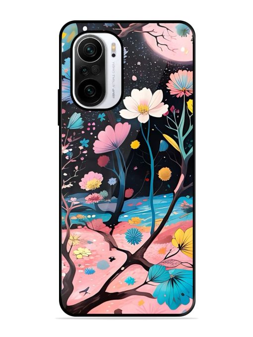 Cosmic Bloom Glossy Soft Edge Case for Xiaomi Mi 11X (5G) Chachhi