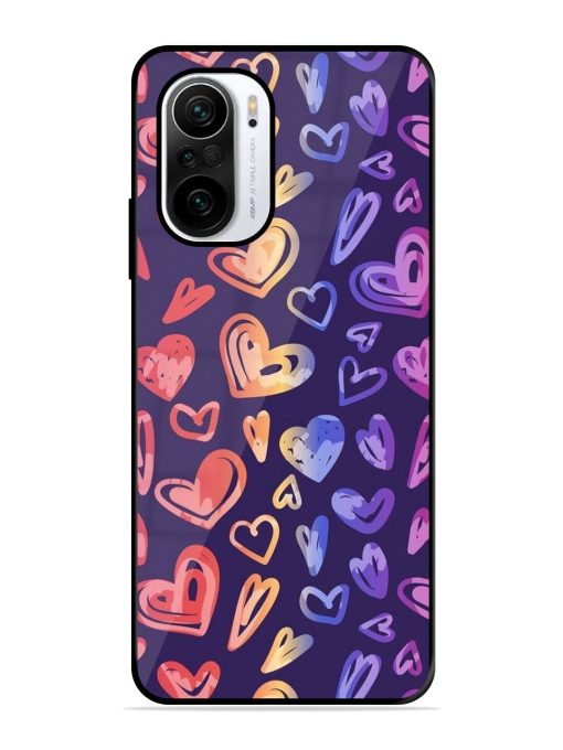 Rainbow Hearts Glossy Soft Edge Case for Xiaomi Mi 11X (5G) Chachhi