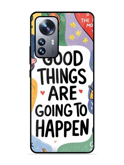 Uplifting Scribbles Glossy Soft Edge Case for Xiaomi Mi 12 Pro (5G) Chachhi