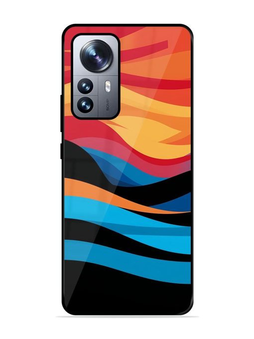 Blazing Currents Glossy Soft Edge Case for Xiaomi Mi 12 Pro (5G) Chachhi