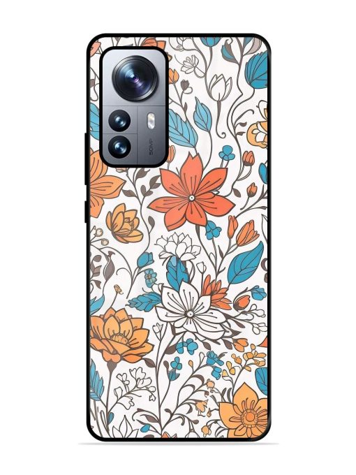 Floral Symphony Glossy Soft Edge Case for Xiaomi Mi 12 Pro (5G) Chachhi