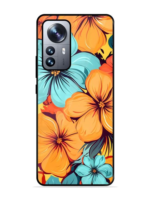 Tropical Bloom Glossy Soft Edge Case for Xiaomi Mi 12 Pro (5G) Chachhi