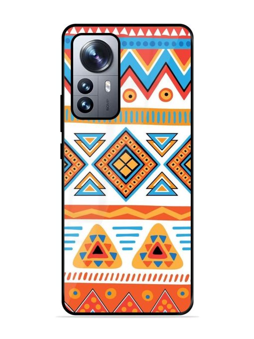 Vibrant Tribal Pattern Glossy Soft Edge Case for Xiaomi Mi 12 Pro (5G) Chachhi