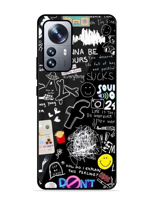 Doodle Diary Glossy Soft Edge Case for Xiaomi Mi 12 Pro (5G) Chachhi