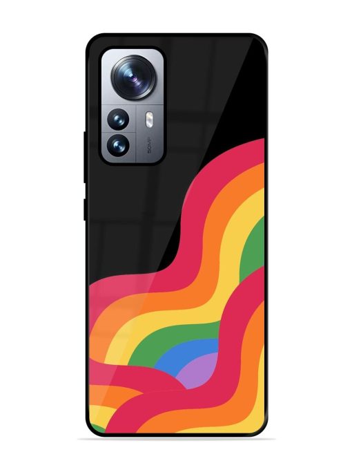 Wavy Rainbow Glossy Soft Edge Case for Xiaomi Mi 12 Pro (5G)