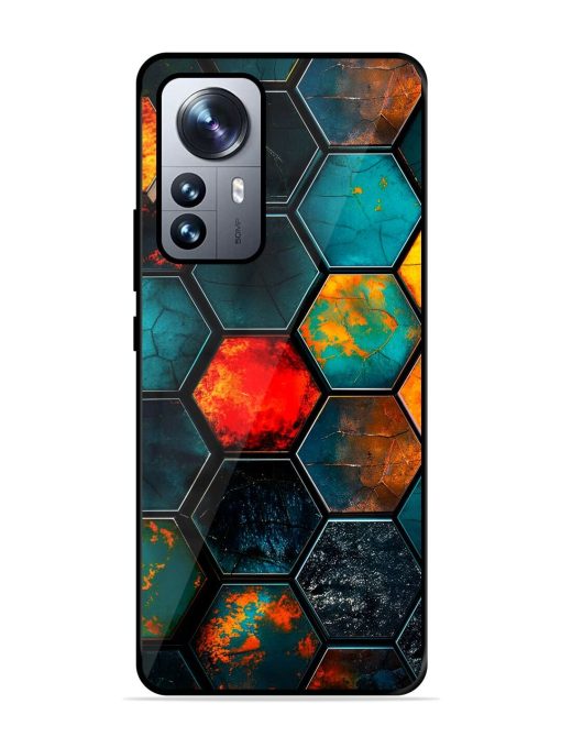 Hexagon Hive Glossy Soft Edge Case for Xiaomi Mi 12 Pro (5G) Chachhi