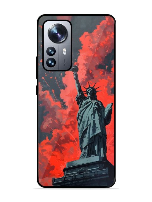 Lady Liberty'S Firework Finale Glossy Soft Edge Case for Xiaomi Mi 12 Pro (5G) Chachhi