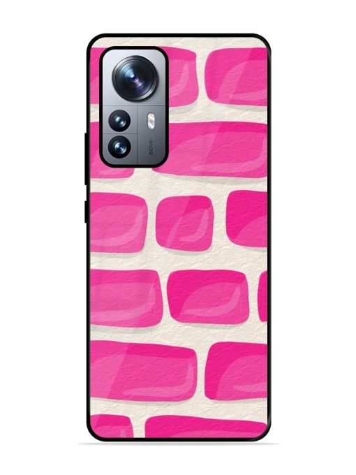 Pink Brick Wall Glossy Soft Edge Case for Xiaomi Mi 12 Pro (5G) Chachhi