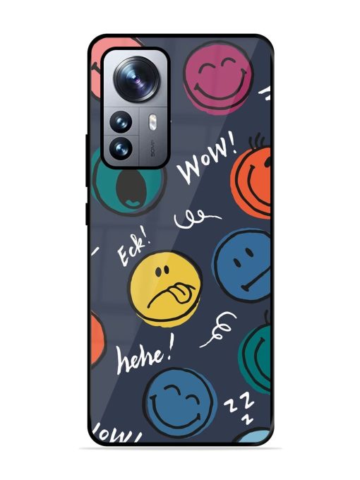 Emoticon Parade Glossy Soft Edge Case for Xiaomi Mi 12 Pro (5G) Chachhi