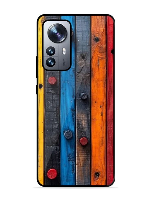 Rainbow Plank Glossy Soft Edge Case for Xiaomi Mi 12 Pro (5G) Chachhi