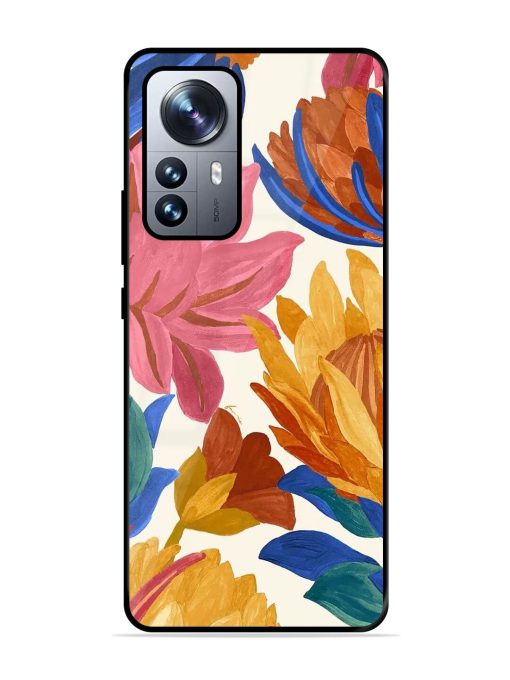 Blooming Tapestry Glossy Soft Edge Case for Xiaomi Mi 12 Pro (5G) Chachhi