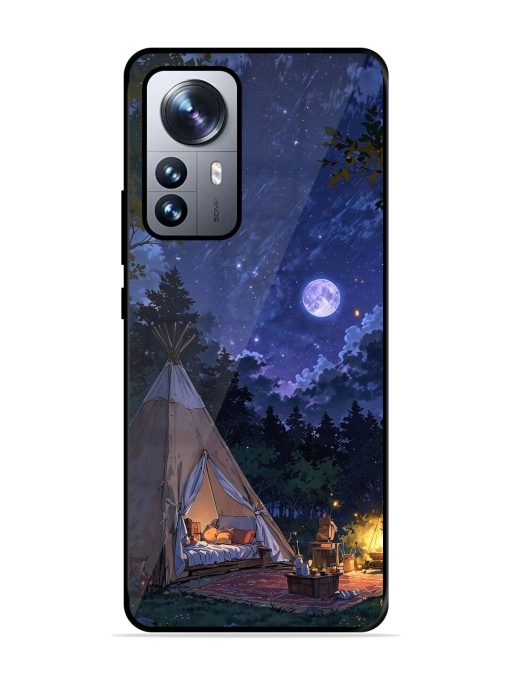 Moonlight Camping Glossy Soft Edge Case for Xiaomi Mi 12 Pro (5G) Chachhi