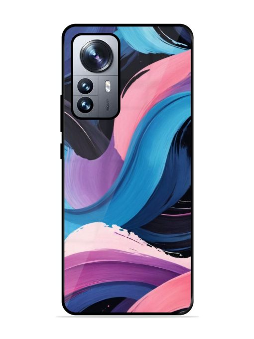 Whimsical Waves Glossy Soft Edge Case for Xiaomi Mi 12 Pro (5G) Chachhi