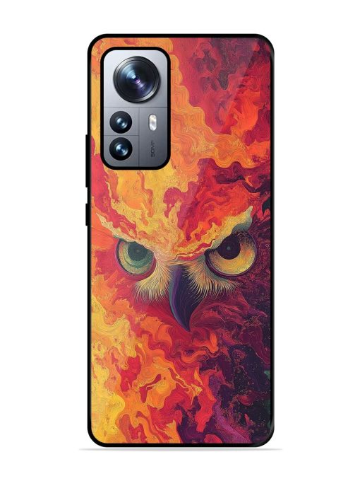 Fiery Owl Glossy Soft Edge Case for Xiaomi Mi 12 Pro (5G) Chachhi