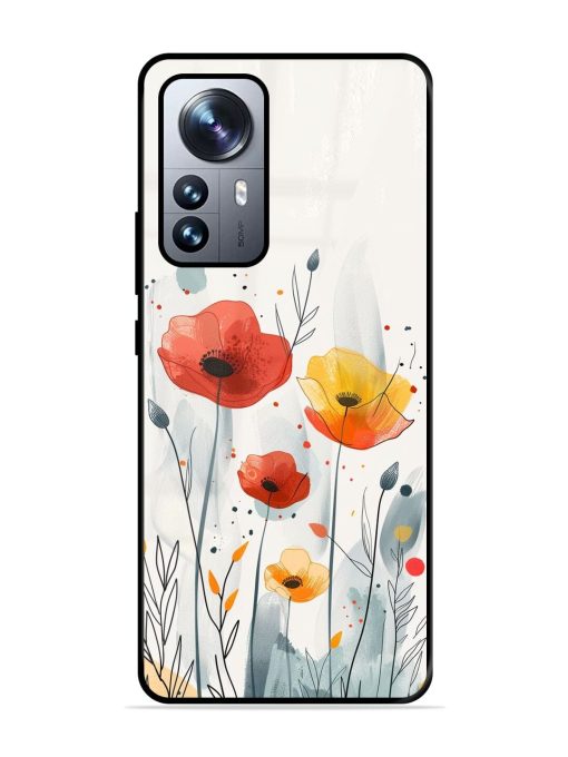 Poppy Fields Glossy Soft Edge Case for Xiaomi Mi 12 Pro (5G) Chachhi