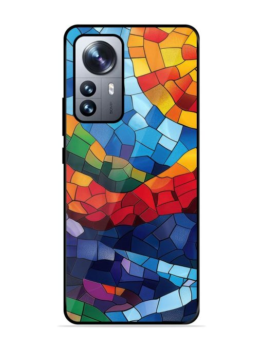 Mosaic Sunset Glossy Soft Edge Case for Xiaomi Mi 12 Pro (5G) Chachhi