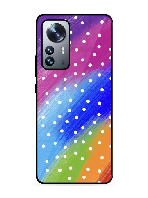 Rainbow Polka Dot Dream Glossy Soft Edge Case for Xiaomi Mi 12 Pro (5G) Chachhi