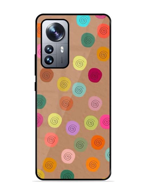 Swirly Dots On Kraft Glossy Soft Edge Case for Xiaomi Mi 12 Pro (5G) Chachhi