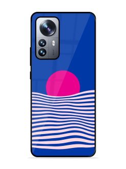 Pink Sunset Over Blue Waves Glossy Soft Edge Case for Xiaomi Mi 12 Pro (5G)