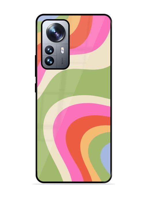 Wavy Rainbow Wonderland Glossy Soft Edge Case for Xiaomi Mi 12 Pro (5G) Chachhi