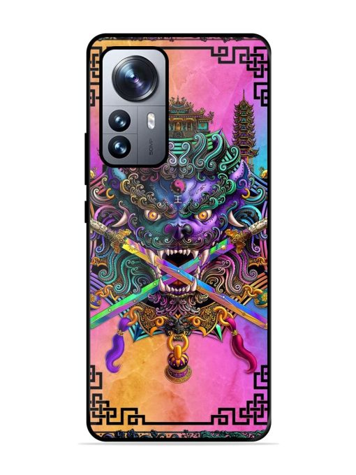 Psychedelic Fu Dog Tapestry Glossy Soft Edge Case for Xiaomi Mi 12 Pro (5G) Chachhi