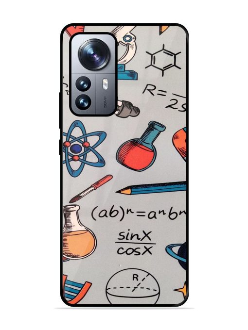 Science Doodle Delight Glossy Soft Edge Case for Xiaomi Mi 12 Pro (5G)