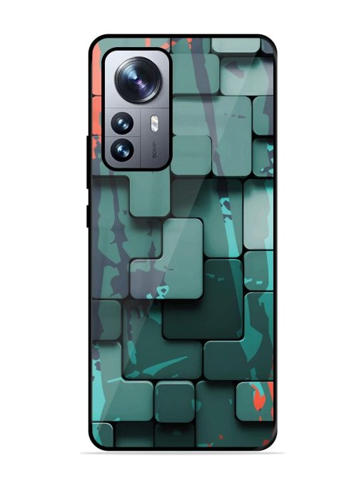 Abstract Geometric Mosaic Glossy Soft Edge Case for Xiaomi Mi 12 Pro (5G) Chachhi