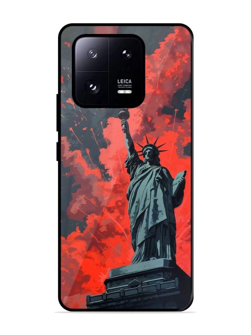 Lady Liberty'S Firework Finale Glossy Soft Edge Case for Xiaomi Mi 13 Pro (5G) Chachhi