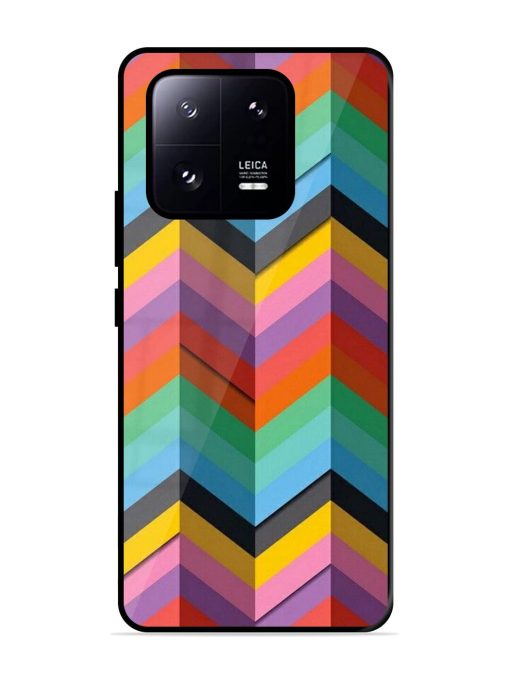 Colorful Zigzag Glossy Soft Edge Case for Xiaomi Mi 13 Pro (5G) Chachhi