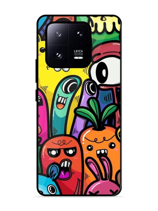 Whimsical Doodle Chaos Glossy Soft Edge Case for Xiaomi Mi 13 Pro (5G) Chachhi